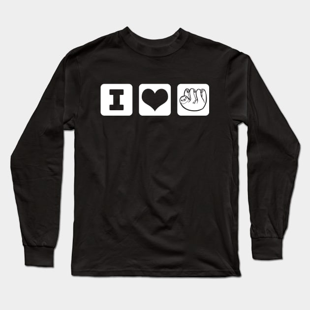 I Love Sloths Long Sleeve T-Shirt by LunaMay